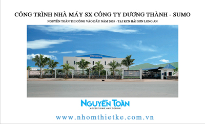 Công trình Quảng cáo CHỮ INOX cổng nhà máy sản xuất SUMO và chữ INOX trên nhà xưởng